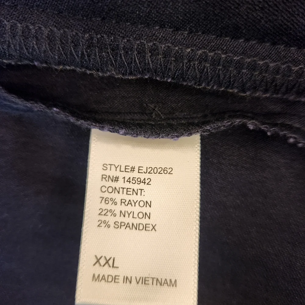 Eden Society Women's Navy Utility Jacket Size 2XL Pockets‎ Military Snap Buttons
